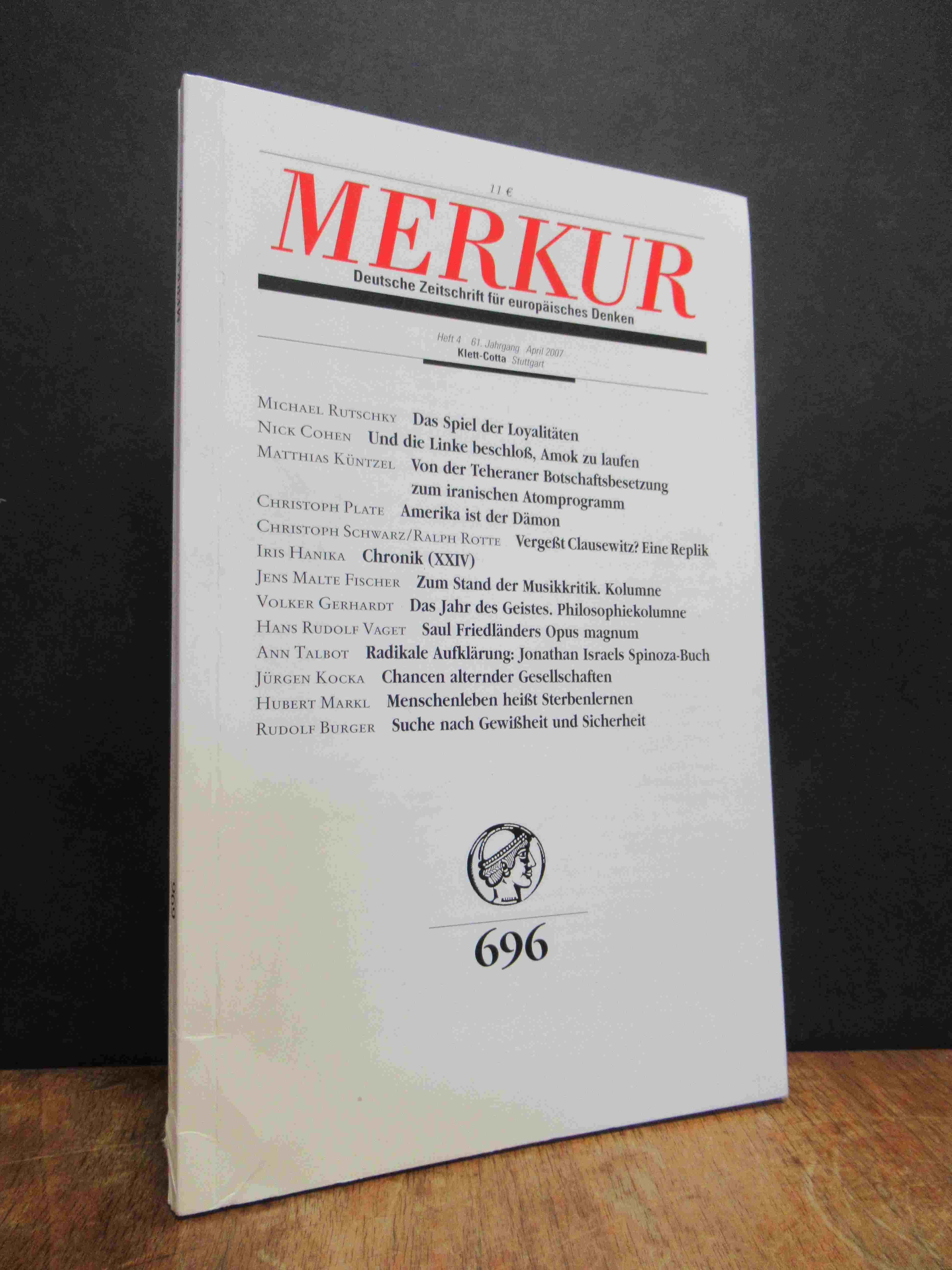 Bohrer, Merkur 696 – Deutsche Zeitschrift für europäisches Denken, 61. Jahrgang, Bohrer, Merkur 696 – Deutsche Zeitschrift für europäisches Denken, 61. Jahrgang,
