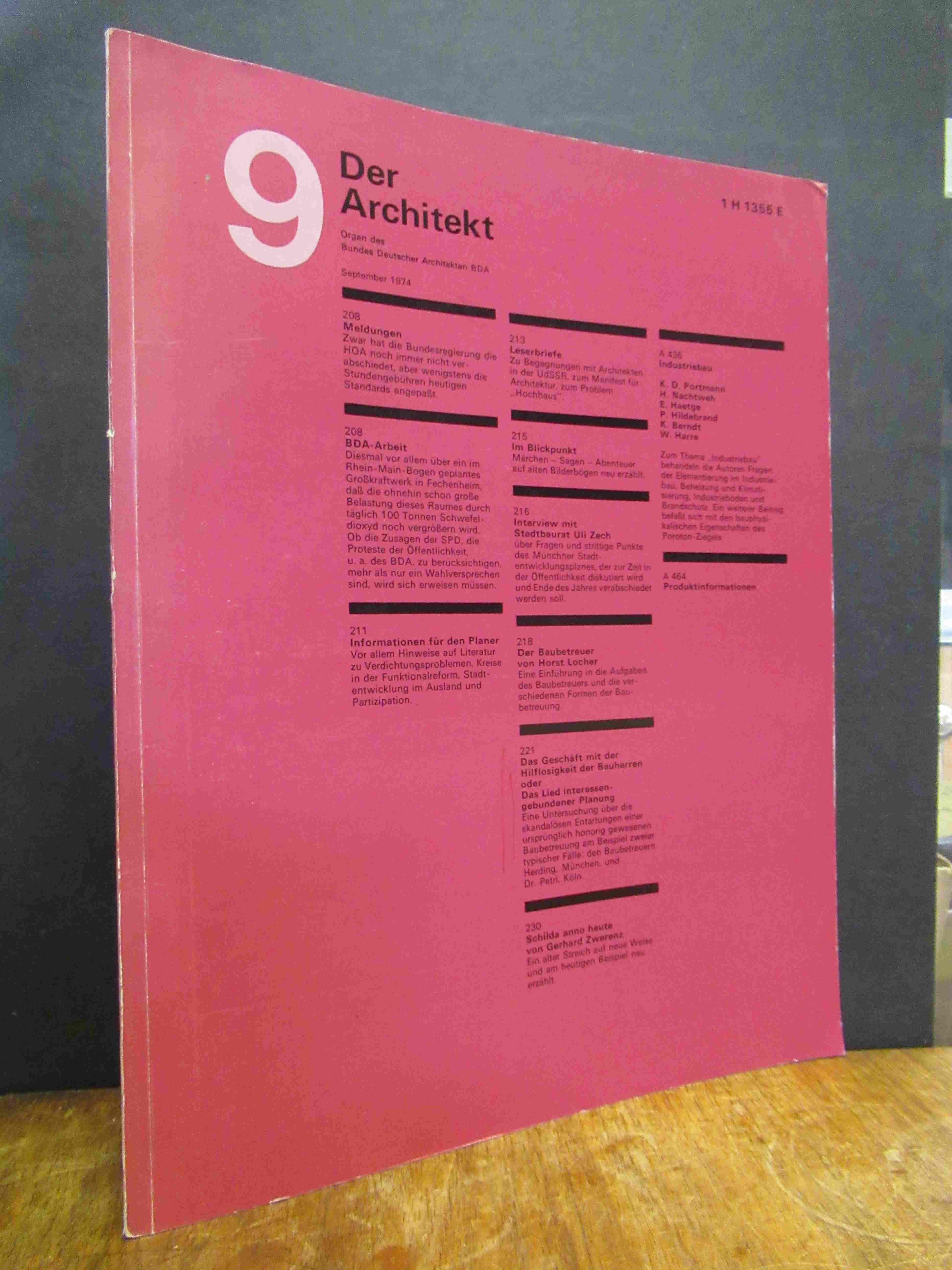 Steckeweh, Der Architekt – Organ des Bundes Deutscher Architekten BDA, Heft 9, S