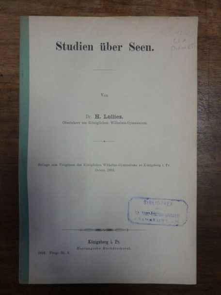 Lullies, Studien über Seen, Lullies, Studien über Seen,