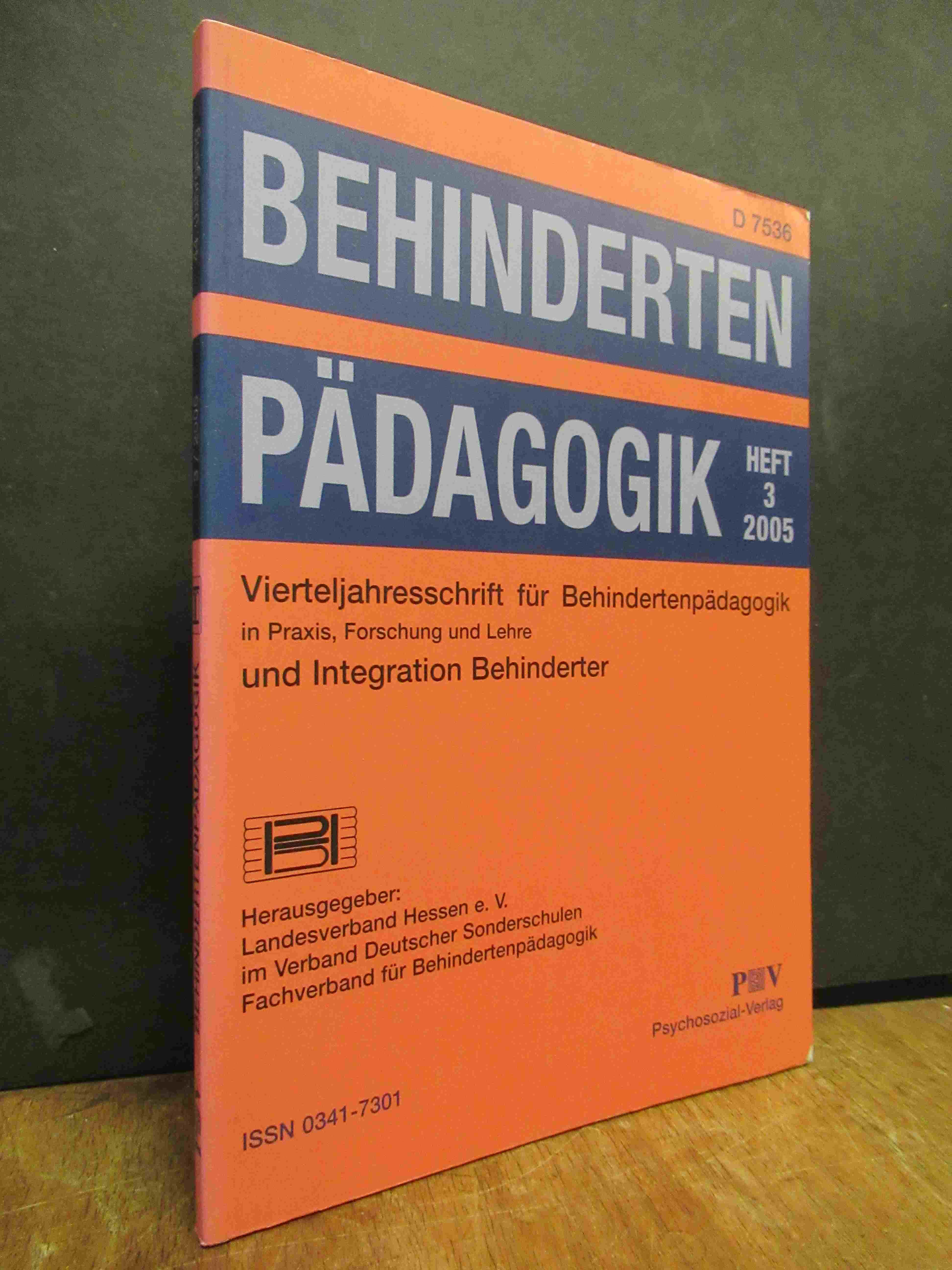 Rödler, Behindertenpädagogik – Vierteljahresschrift für Behindertenpädagogik in