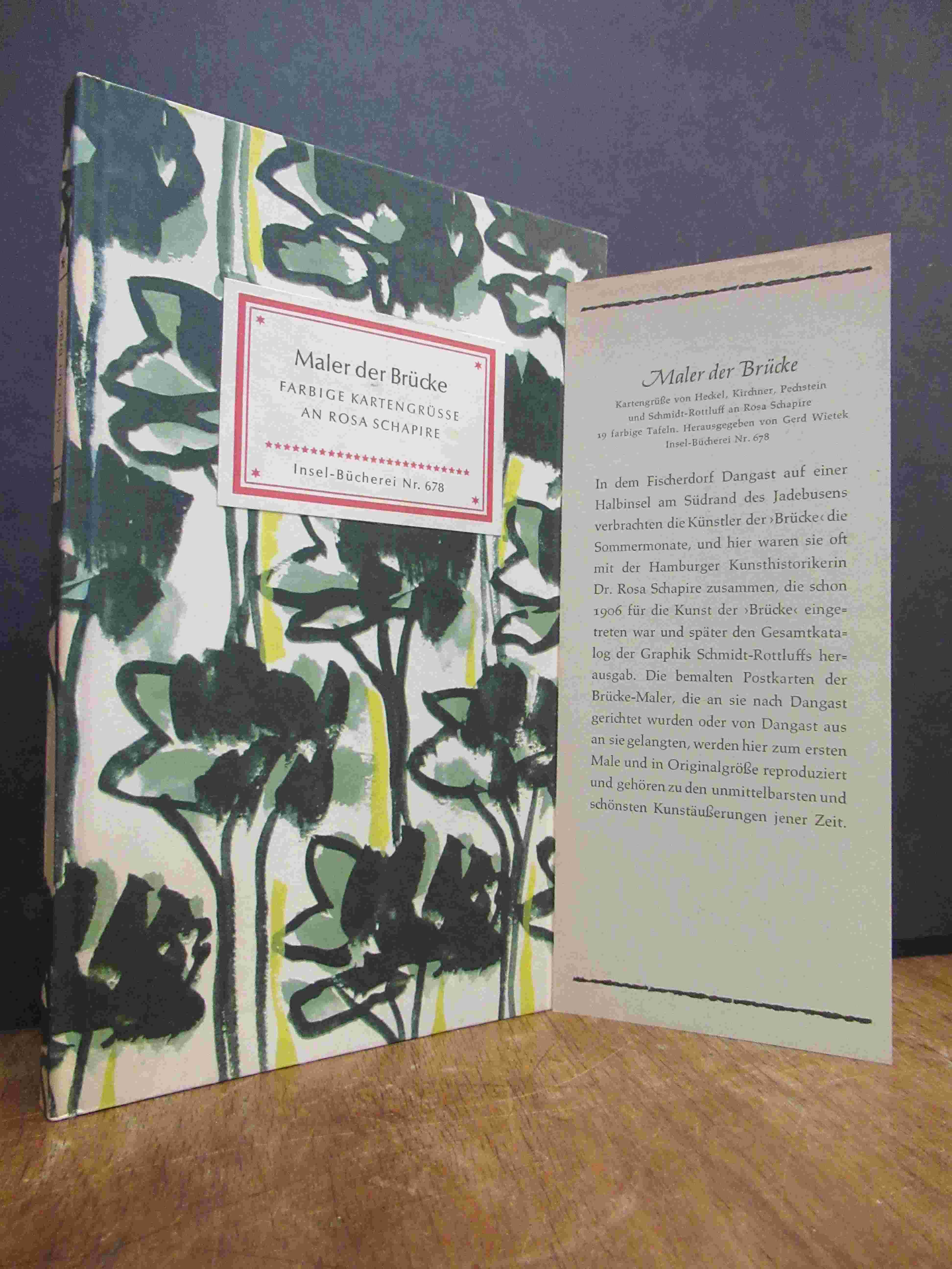 IB 0678, Maler der Brücke – Farbige Kartengrüße an Rosa Schapire von Erich Hecke