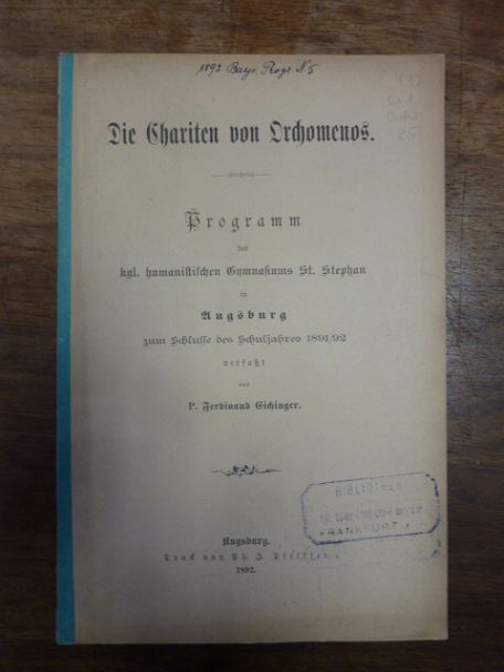 Eichinger, Die Chariten von Orchomenos,