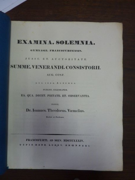 Voemelius, Teil 1: Notitia Codicum Demosthenicorum III, Teil 2: Odyssee VII (übe