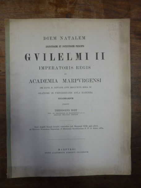 Birt, Diem Natalem Augustissimi et Imperatoris Regis Principis Guilelmi II ab A Birt, Diem Natalem Augustissimi et Imperatoris Regis Principis Guilelmi II ab A