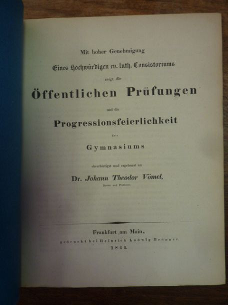 Homer / Schwenck, Teil 1: Odyssee XI – Teil 2: Schulnachrichten (J. T. Vömel) ,