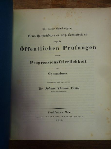 Vomel, Teil 1: Die Aechtheit der Urkunden in des Demosthenes Rede vom Kranze ver