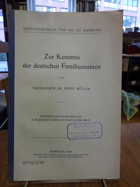 Müller, Zur Kenntnis der deutschen Familiennamen,