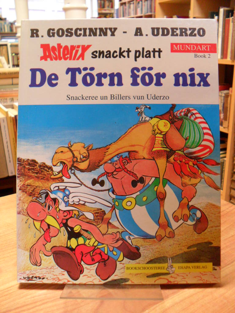 Goscinny, De Törn för nix – Asterix snackt platt – mit Aufkleber!