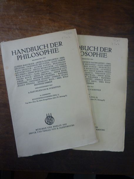 Dempf, Kulturphilosophie, In: Handbuch der Philosophie, Abteilung IV: Staat Dempf, Kulturphilosophie, In: Handbuch der Philosophie, Abteilung IV: Staat