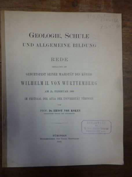 Koken, Geologie, Schule und Allgemeine Bildung, Koken, Geologie, Schule und Allgemeine Bildung,