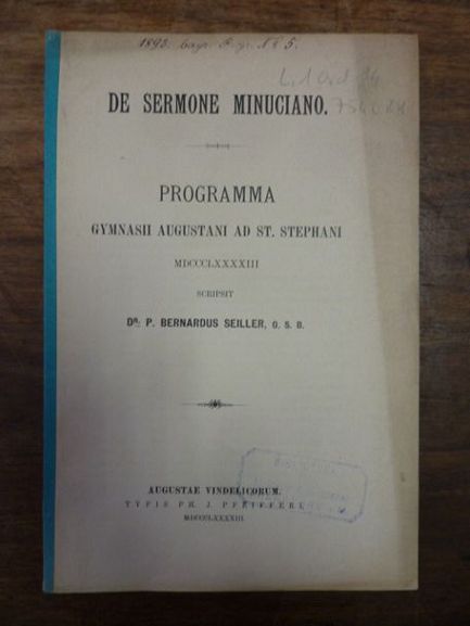 Seiller, De sermone minuciano,