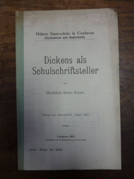 Berner, Dickens als Schulschriftsteller,