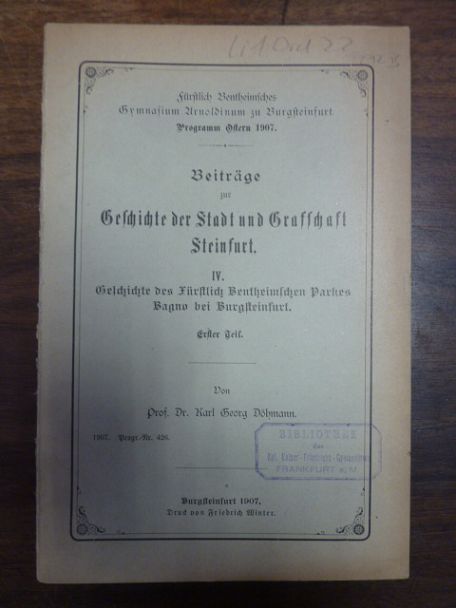 Döhmann, Beiträge zur Geschichte der Stadt und Grafschaft Steinfurt,