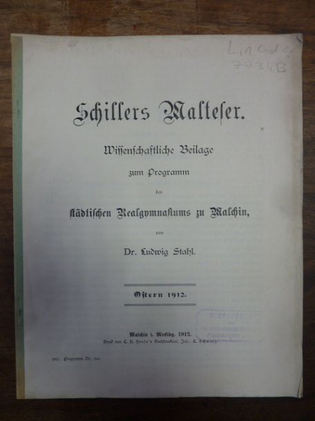 Stahl, Schillers Malteser,
