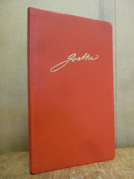 Goethe, Goethe Kalender für das Jahr 1986, in rotem Ganzleder,