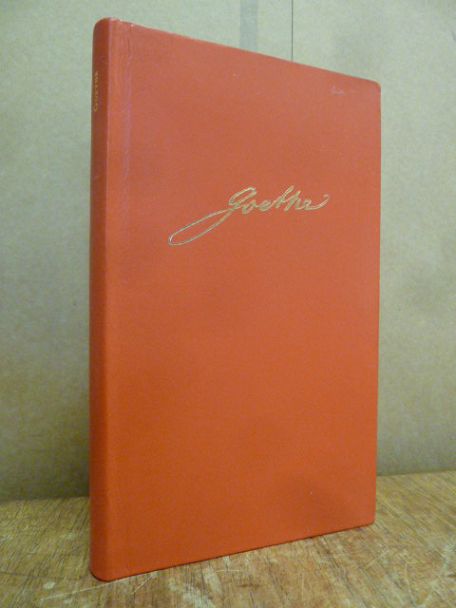Goethe, Goethe Kalender für das Jahr 1990, in rotem Ganzleder,