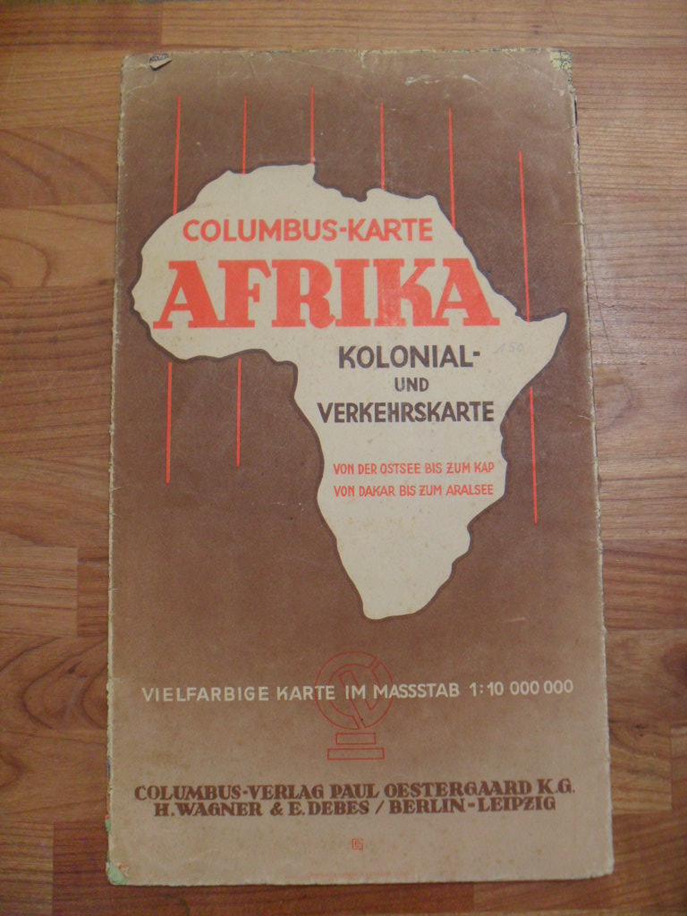 Columbus-Karte Afrika – Kolonial und Verkehrskarte – Von der Ostsee bis zum Kap,