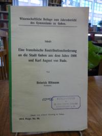 Hiltmann, Eine französische Kontributionsforderung an die Stadt Guben aus dem Ja