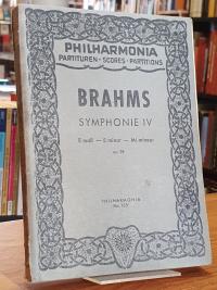 Brahms, Symphonie IV e-moll, E minor, Mi mineur op. 98,