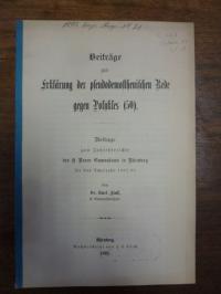 Jordan, Beiträge zur Erklärung der pseudodemosthenischen Rede gegen Pol,