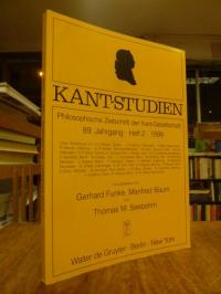 Kant, Kant-Studien – Philosophische Zeitschrift der Kant-Gesellschaft, 89. Jahrg