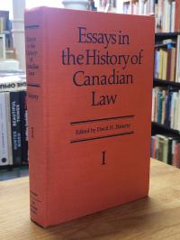 Flaherty, Essays in the History of Canadian Law – Vol. 1,