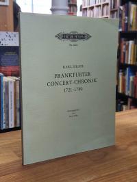Israel, Frankfurter Concert-Chronik von 1721 – 1780 – Reprographischen Nachdruck