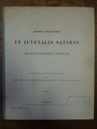 Polstorff, In iuvenalis satiras, observationes criticae,