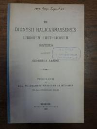 Ammon, De Dionysii Halicarnassensis Librorum Rhetoricorum Fontibus,