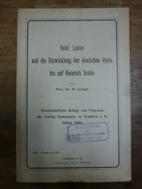 Hildebrand, Voß’ Luise und die Entwicklung der deutschen Idylle bis auf Heinrich