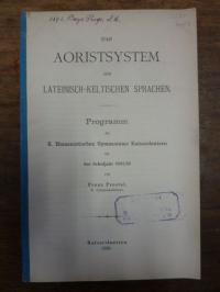 Prestel, Das Aoristsystem der lateinisch-keltischen Sprachen,