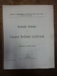 Sydow, Kritische Beiträge zu Cäsars Bellum Gallicum,