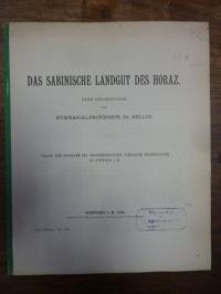 Horaz /Sellin, Das sabinische Landgut des Horaz – Eine Reisestudie,
