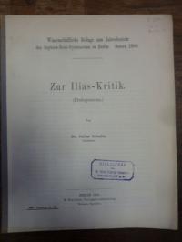 Schultz, Ilias kritik