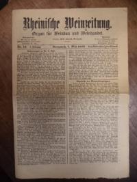 Rheinische Weinzeitung – Organ für Weinbau & Weinhandel, 6. Jahrgang, Nr. 19, 7.