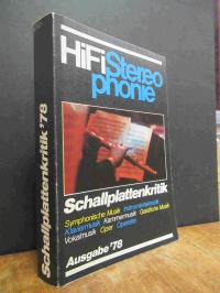 Breh, HiFi Stereophonie – Schallplattenkritik, Ausgabe ’78 [Jahrbuch Nr. 3],