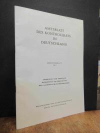 Amtsblatt des Kontrollrats in Deutschland –  Ergänzungsblatt Nr. 1: Sammlung von