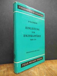 d’Alembert, Einleitende Abhandlung zur Enzyklopädie von 1751, Französisch-Deutsc
