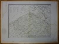 Belgien / Flandern, grenzkolorierte Landkarte Flandern, Ost-Brabant und Nordsee