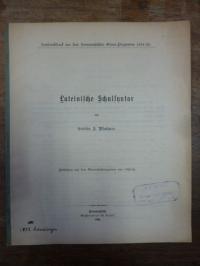 Plattner, Lateinische Schulsyntax