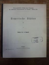 Gemoll, Homerische Blätter II,
