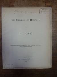 Hentze, Die Parataxis bei Homer – I.,