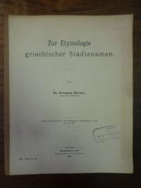Muchau, Zur Etymologie griechischer Städtenamen,