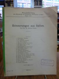 Europa / Italien / Curtius, Erinnerungen aus Italien,
