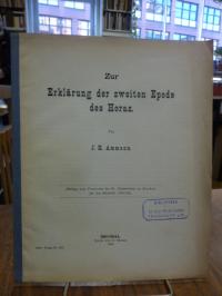 Horaz / Ammann, Zur Erklärung der zweiten Epode des Horaz,