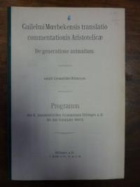 Dittmeyer, Guilelmi Moerbekensis translatio commentationis Aristotelicae – De ge