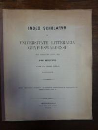 Atzert, Index scholarum in Universitate Litteraria Gryphiswaldensi Per Semestre