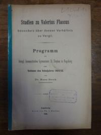 Stroh, Studien zu Valerius Flaccus, besonders über dessen Verhältnis zu Vergil,
