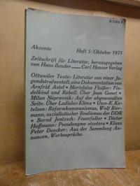 Bender, Akzente – Zeitschrift für Literatur, 18. Jahrgang, Heft 5 / 1971: Mariel